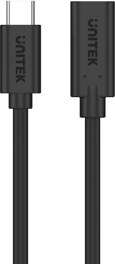 Unitek USB 3.2 Cable USB-C male - USB-C female 100W Μαύρο 1m (C14086BK-1M) - Image 6