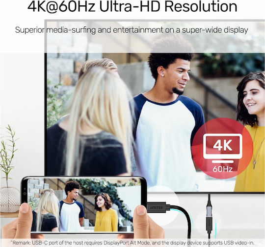 Unitek USB 3.2 Cable USB-C male - USB-C female 100W Μαύρο 1m (C14086BK-1M) - Image 10