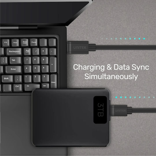 Unitek USB 2.0 Cable USB-C male - micro USB-A Μαύρο 1m (Y-C473BK) - Image 6