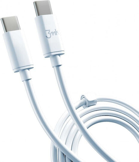 3MK Hyper USB 2.0 Cable USB-C male - USB-C 100W Λευκό 2m (3MK4020) - Image 4
