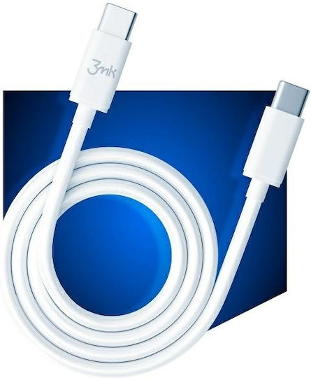 3MK Hyper USB 2.0 Cable USB-C male - USB-C 100W Λευκό 2m (3MK4020) - Image 6
