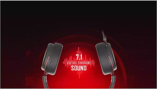 A4Tech M590i Over Ear Gaming Headset με σύνδεση 3.5mm / USB Sports Red for Nintendo Switch / PC / XBOX - Image 6