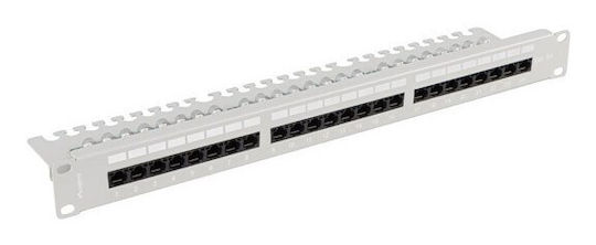 Lanberg Patch Panel για Rack 1U 19" 24 Θυρών Γκρι - Image 2