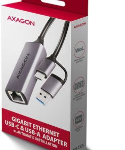 Alternative view of Axagon ADE-TXCA USB-C Αντάπτορας Δικτύου για Ενσύρματη σύνδεση Ethernet