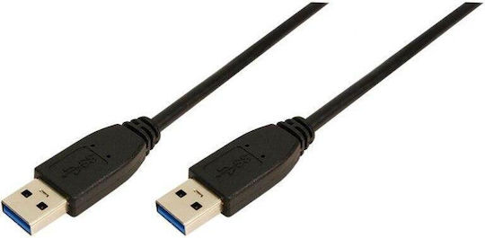 LogiLink USB 3.0 Cable USB-A male - USB-A male Μαύρο 2m (CU0039) - Image 3