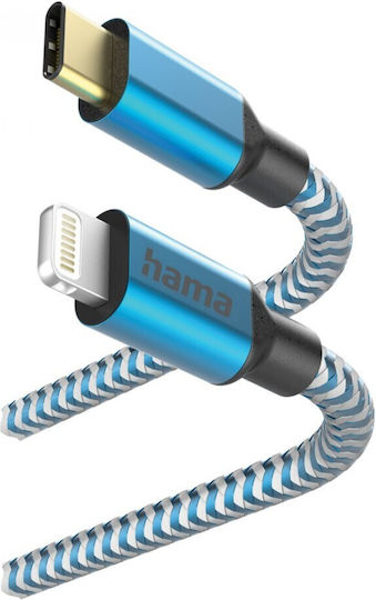 HAMA USB-C to Lightning Cable Μπλε 1.5m (00201561) - Image 2