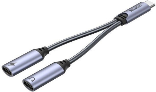 Unitek Μετατροπέας USB-C male σε USB-C female Ασημί 1τμχ M206A - Image 3