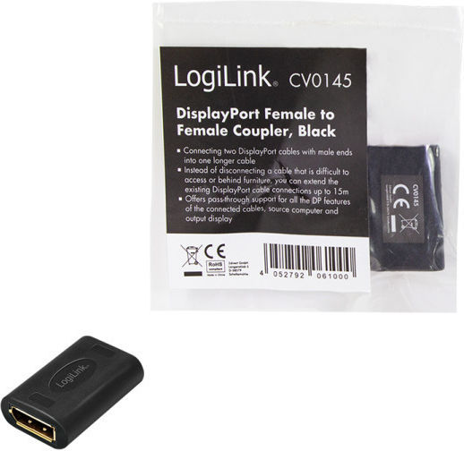 LogiLink Μετατροπέας DisplayPort male σε DisplayPort female 1τμχ CV0145 - Image 6
