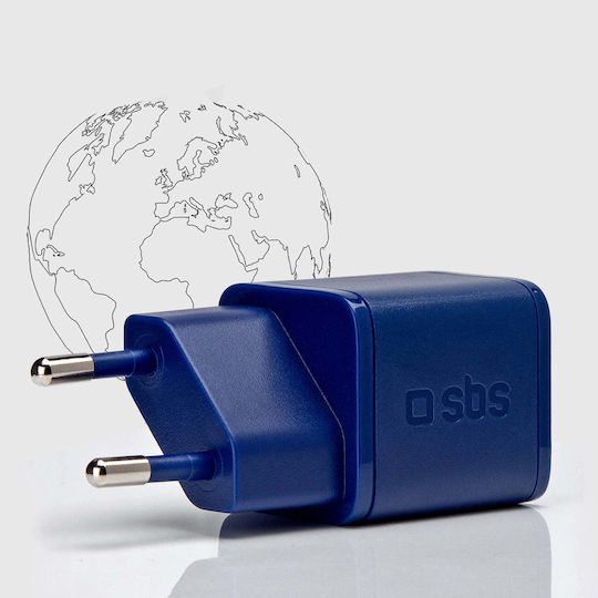 SBS Φορτιστής Χωρίς Καλώδιο GaN με Θύρα USB-C 20W Power Delivery Μπλε (TRGAN1C20B) - Image 9