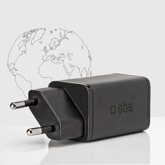 SBS Φορτιστής Χωρίς Καλώδιο GaN με Θύρα USB-C 45W Power Delivery Μαύρος (TRGAN1C45W) - Image 10