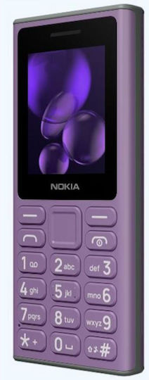 Nokia 105 (2024) Dual SIM Κινητό με Κουμπιά (Αγγλικό Μενού) Μωβ - Image 3