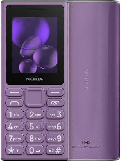 Nokia 105 (2024) Dual SIM Κινητό με Κουμπιά (Αγγλικό Μενού) Μωβ - Image 4