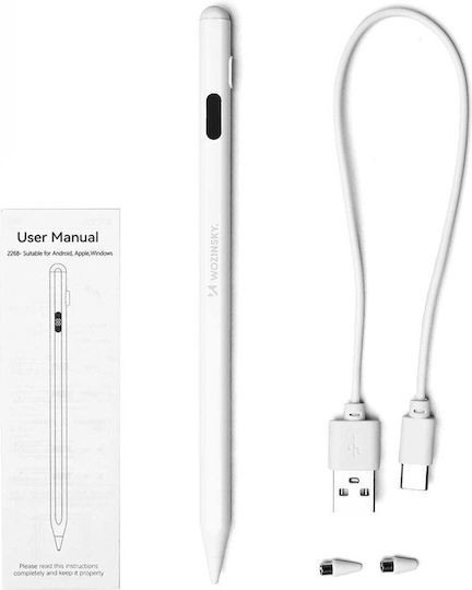Wozinsky Active Stylus Ψηφιακή σε Λευκό χρώμα - Image 9