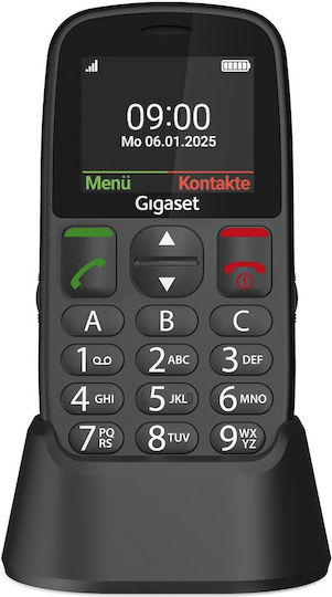 Gigaset GL395 Dual SIM Κινητό με Μεγάλα Κουμπιά Μαύρο