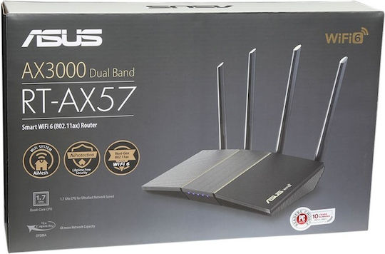 Asus RT-AX57 AX3000 Ασύρματο Router Wi‑Fi 6 με 4 Θύρες Gigabit - Image 5