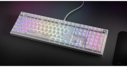 Genesis Thor 404 Gaming Μηχανικό Πληκτρολόγιο Tenkeyless με Gateron Yellow Pro διακόπτες και RGB φωτισμό (Αγγλικό US) Λευκό - Image 7