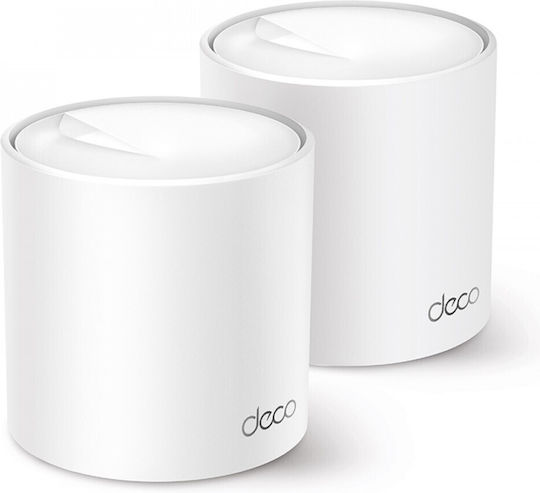 TP-LINK Deco X60 v3.20 WiFi Mesh Network Access Point Wi‑Fi 6 Dual Band (2.4 & 5GHz) σε Διπλό Kit