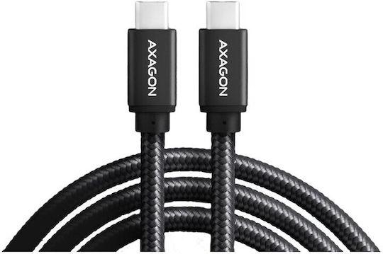 Axagon Braided USB 3.2 Cable USB-C male - USB-C 100W Μαύρο 2m (BUCM32-CM20AB) - Image 5