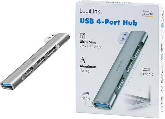 LogiLink USB 3.0 Hub 4 Θυρών με σύνδεση USB-A Γκρι (UA0436) - Image 9