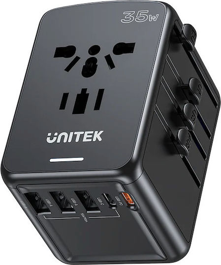 Unitek P1120ABK01 Αντάπτορας Πρίζας σε Universal - Image 2