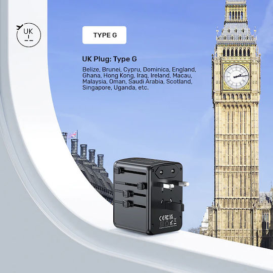 Unitek P1120ABK01 Αντάπτορας Πρίζας σε Universal - Image 8