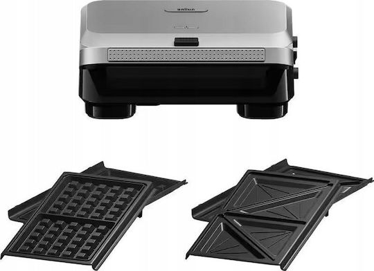 Braun Snack Maker 5 Τοστιέρα για 2 Τοστ 800W Inox - Image 2