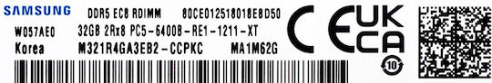 Samsung DDR5 με Module για Desktop M321R4GA3EB2-CCP - Image 4