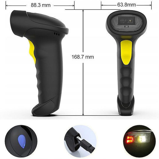Qoltec Scanner Χειρός με Δυνατότητα Ανάγνωσης 1D Barcodes - Image 4