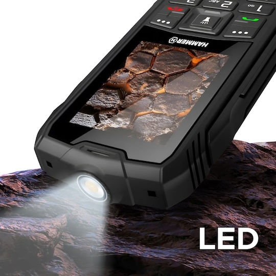 Hammer Rock LTE Dual SIM Ανθεκτικό Κινητό με Μεγάλα Κουμπιά Μαύρο - Image 4