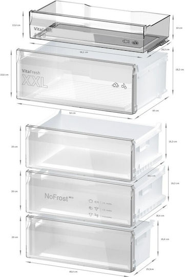 Bosch Ψυγειοκαταψύκτης 440lt Total NoFrost Υ203xΠ70xΒ66.7εκ. Γκρι KGN492IAF - Image 12