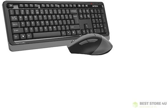 A4Tech FStyler Ασύρματο Σετ Πληκτρολόγιο & Ποντίκι Αγγλικό US Γκρι - Image 4