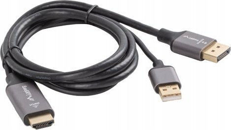 Lanberg Cable DisplayPort male - HDMI male 1.8m Μαύρο (CA-HDDP-20CU-0018-BK) - Image 3