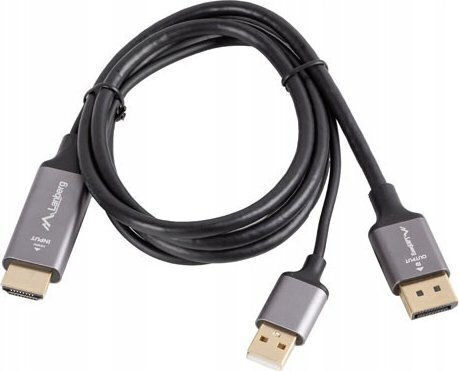 Lanberg Cable DisplayPort male - HDMI male 1.8m Μαύρο (CA-HDDP-20CU-0018-BK) - Image 4