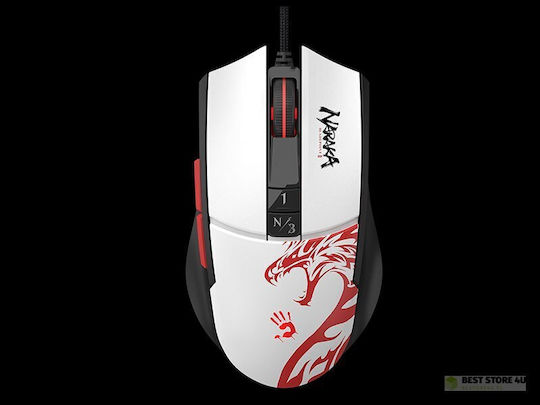 A4Tech BLOODY L65 MAX Gaming Ποντίκι 12000 DPI Black/White - Image 6