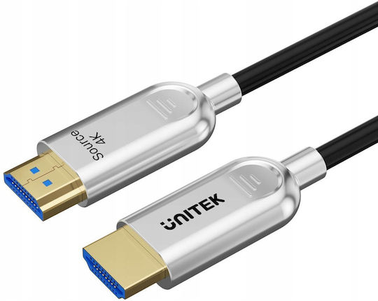 Unitek HDMI 2.0 Cable HDMI male - HDMI male 100m Μαύρο