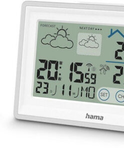 HAMA 00222228 Ασύρματος Μετεωρολογικός Σταθμός Ψηφιακός Επιτραπέζιος Λευκός