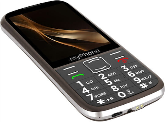 MyPhone Halo 4 Plus LTE Dual SIM Κινητό με Μεγάλα Κουμπιά (Αγγλικό Μενού) Praline Brown - Image 2