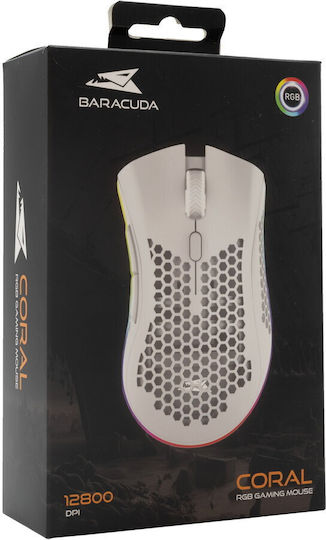 Barracuda BGM-031 RGB Gaming Ποντίκι 12800 DPI Λευκό - Image 6