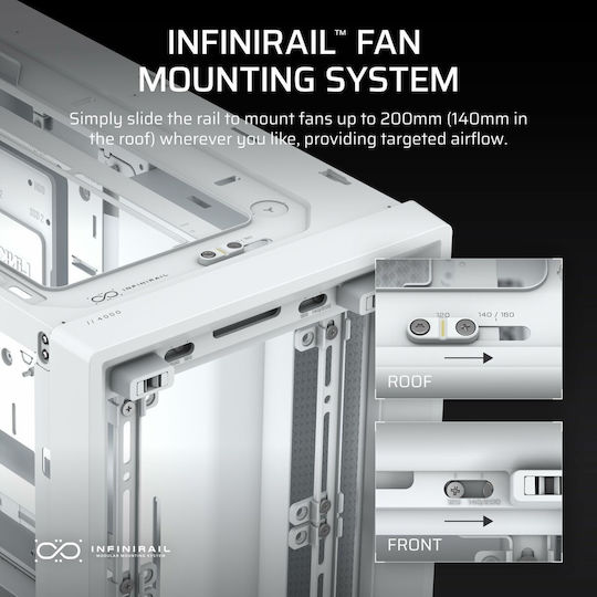 Corsair Frame 4000D Midi Tower Κουτί Υπολογιστή με Πλαϊνό Παράθυρο Λευκό - Image 10