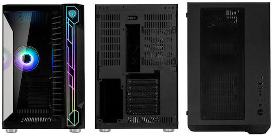 Kolink Unity Code X Gaming Midi Tower Κουτί Υπολογιστή με Πλαϊνό Παράθυρο και RGB Φωτισμό Μαύρο - Image 6