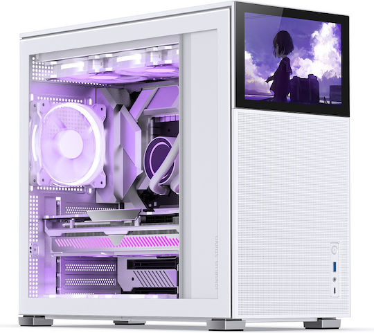 Jonsbo D41 MESH Screen Midi Tower Κουτί Υπολογιστή με Πλαϊνό Παράθυρο Λευκό