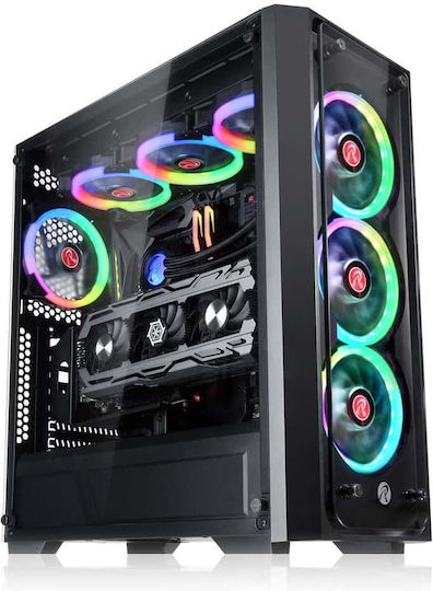 Raijintek Ponos TG4 Gaming Midi Tower Κουτί Υπολογιστή με Πλαϊνό Παράθυρο Μαύρο - Image 6