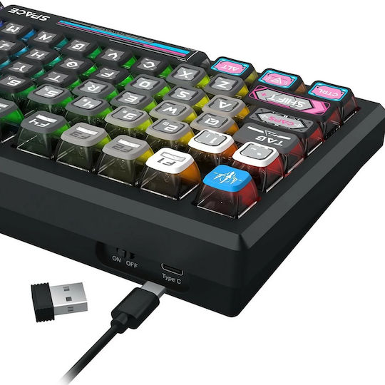 Redragon Uranus Pro 82 Ασύρματο Gaming Μηχανικό Πληκτρολόγιο Tenkeyless με RGB φωτισμό (Αγγλικό US) - Image 8