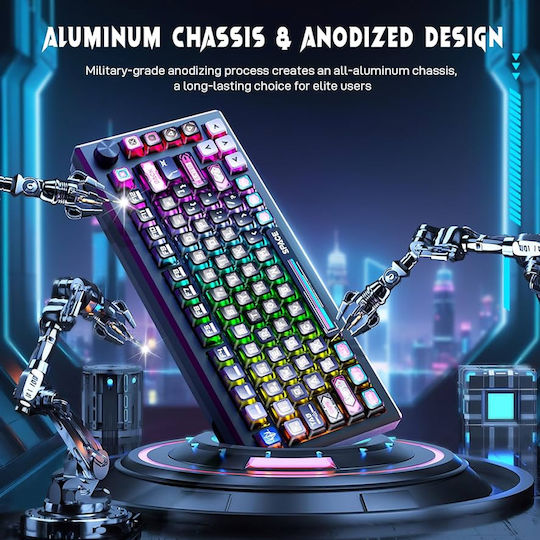 Redragon Uranus Pro 82 Ασύρματο Gaming Μηχανικό Πληκτρολόγιο Tenkeyless με RGB φωτισμό (Αγγλικό US) - Image 9