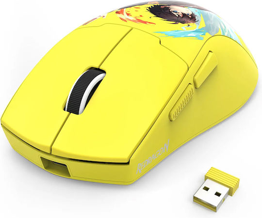 Redragon M918 AKB PRO Ασύρματο Gaming Ποντίκι 26000 DPI Κίτρινο - Image 2