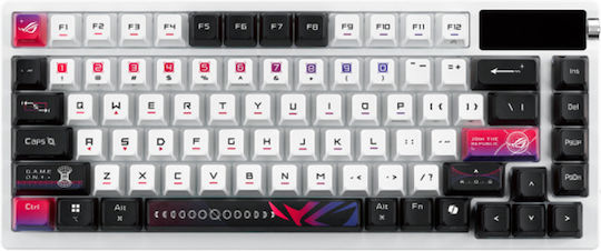 Asus ROG Azoth X Ασύρματο Gaming Μηχανικό Πληκτρολόγιο 75% με ROG NX Snow διακόπτες και RGB φωτισμό (International English) Λευκό - Image 5