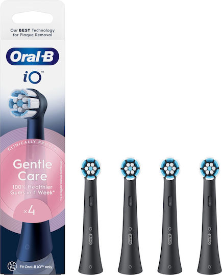 Oral-B iO Gentle Care Ανταλλακτικές Κεφαλές για Ηλεκτρική Οδοντόβουρτσα Black 4τμχ - Image 2