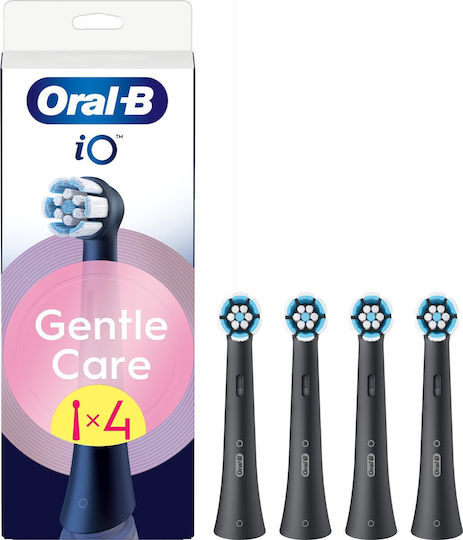 Oral-B iO Gentle Care Ανταλλακτικές Κεφαλές για Ηλεκτρική Οδοντόβουρτσα Black 4τμχ - Image 10