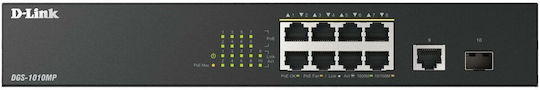 D-Link DGS-1010MP/E Unmanaged L2 PoE Switch με 8 Θύρες Gigabit (1Gbps) Ethernet και 1 SFP Θύρα - Image 6