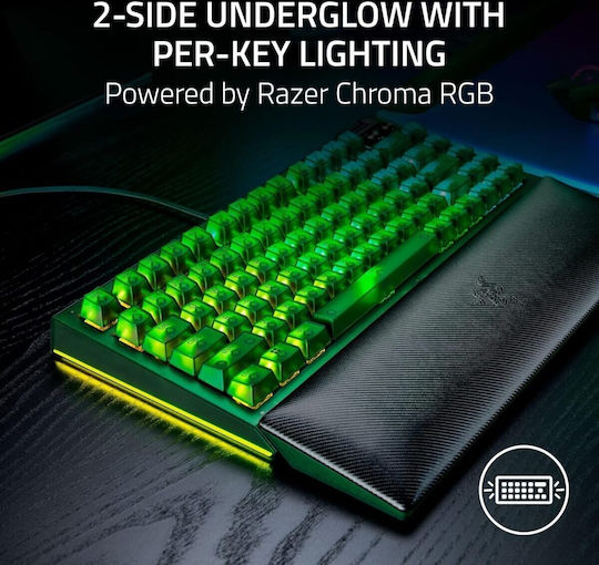 Razer BlackWidow V4 Gaming Μηχανικό Πληκτρολόγιο 75% με Razer Orange διακόπτες και RGB φωτισμό (Αγγλικό US) Phantom Green Edition - Image 4